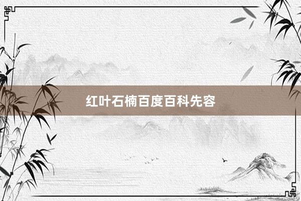 红叶石楠百度百科先容